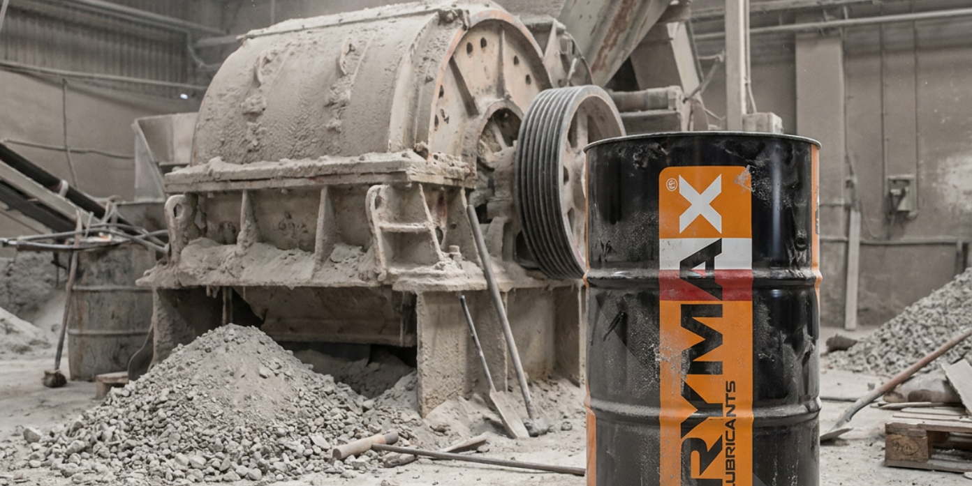 Firefly Gemini Flash put the rymax drum in a setting in a cement factory with a crusher make sure the pro 951919