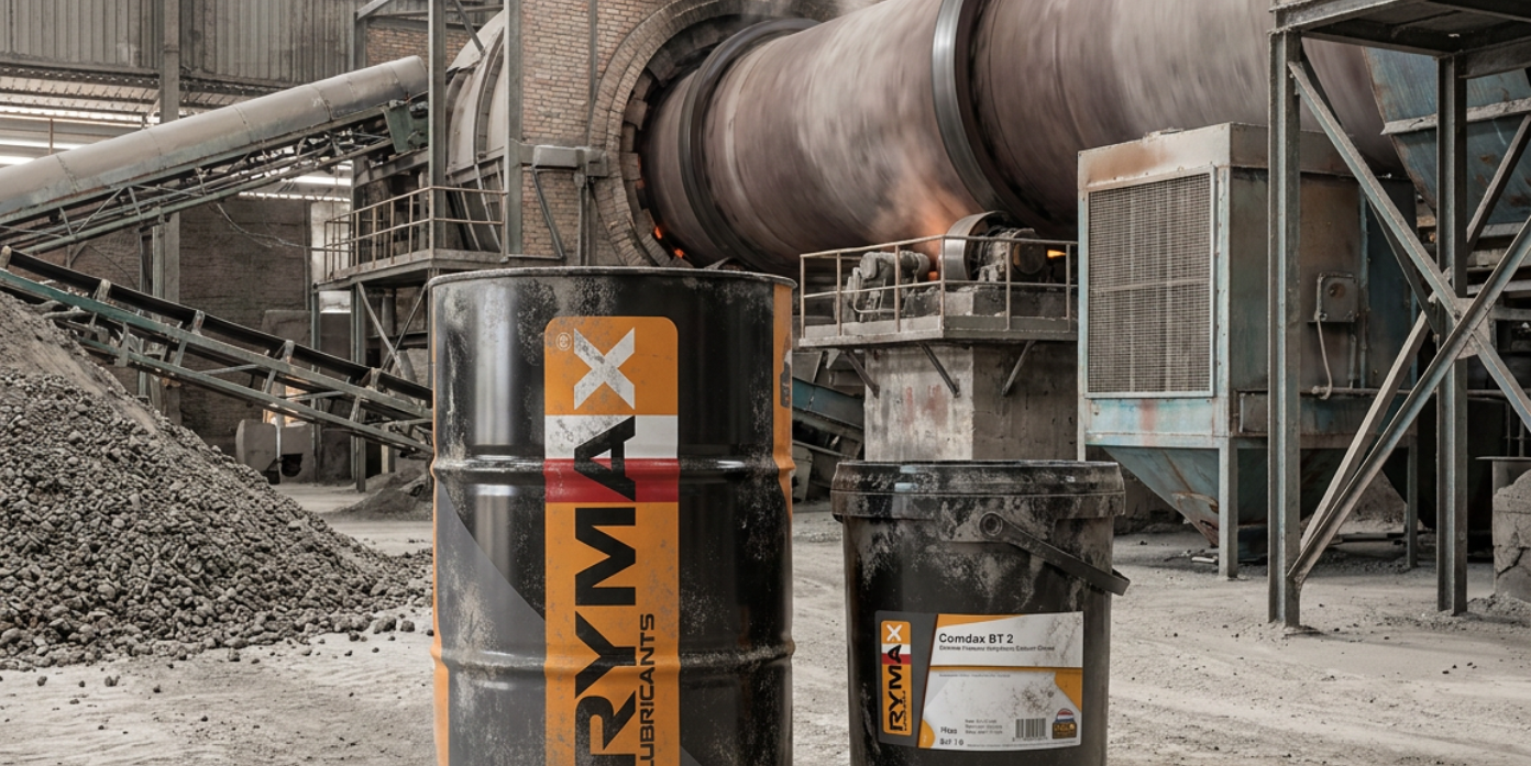 Firefly Gemini Flash put the rymax drum and grease bucket in a setting in a cement factory with a Kiln C 951919